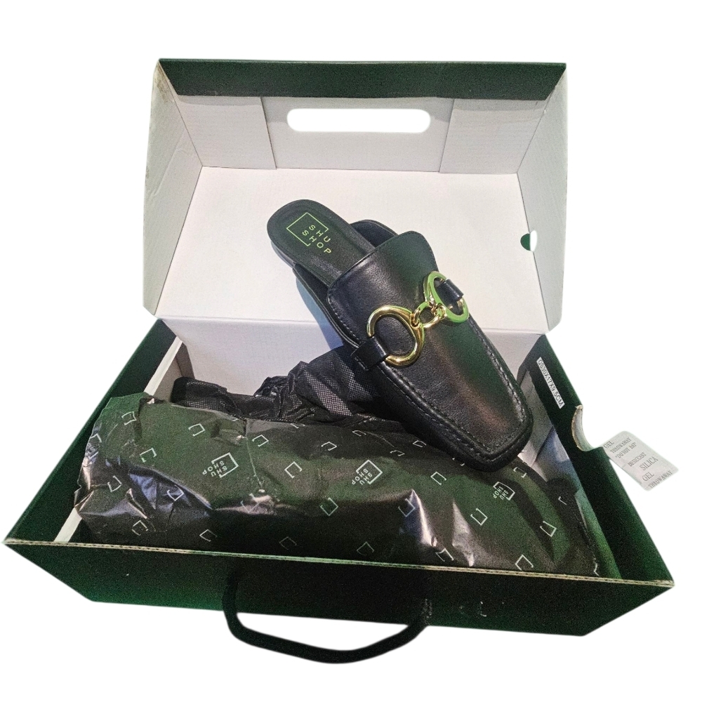 *Not For Sale* ShuShop Black Mules Comfortable Clogs Size 7 NWT/Box